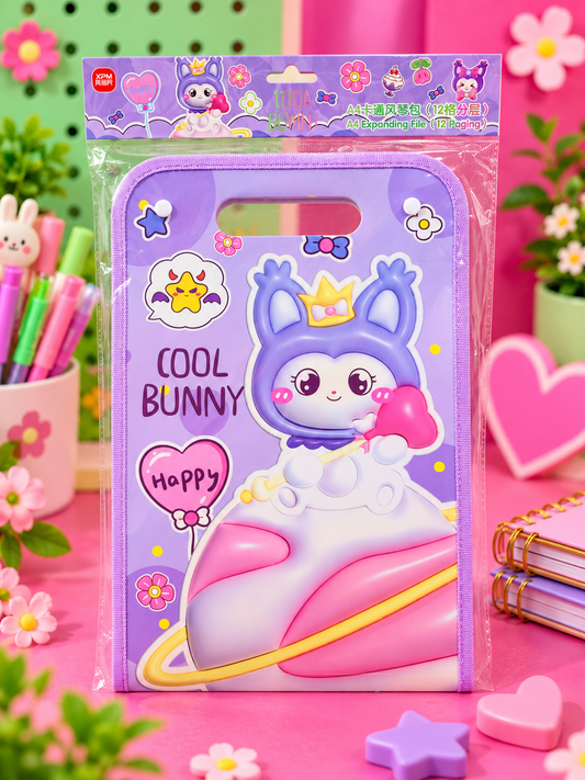A4 Expanding File Folder For Kids- Available in Space and Bunny Theme
