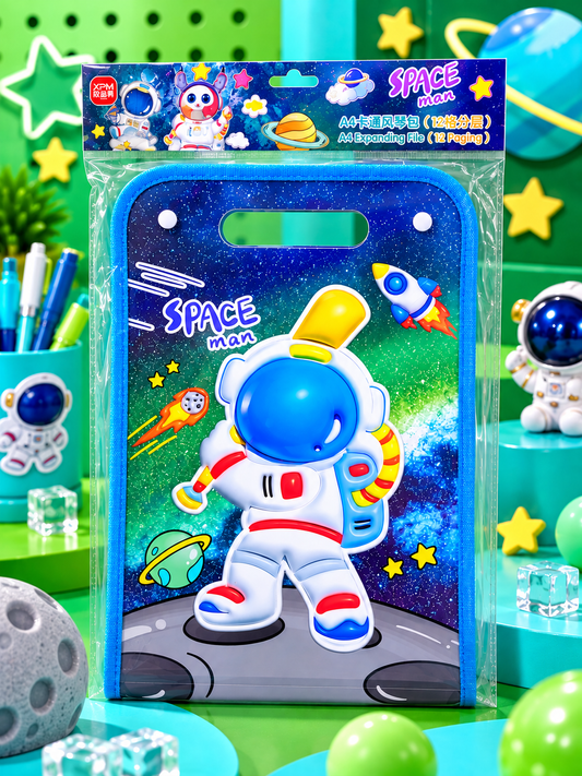 A4 Expanding File Folder For Kids- Available in Space and Bunny Theme