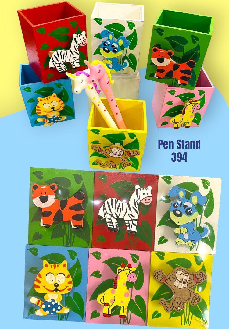 Wooden Animal Penholder