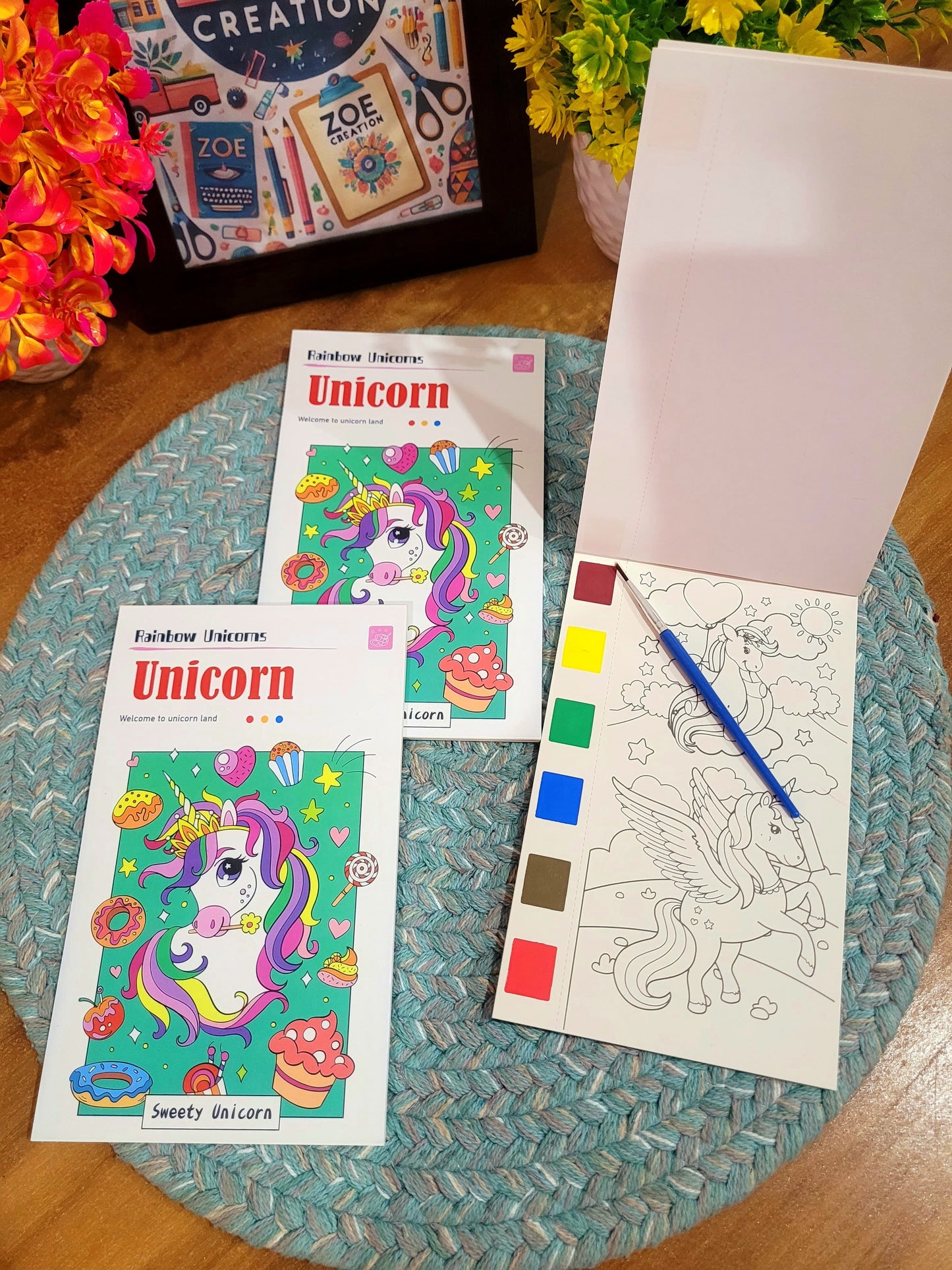 Unicorn Water Colouring Booklet