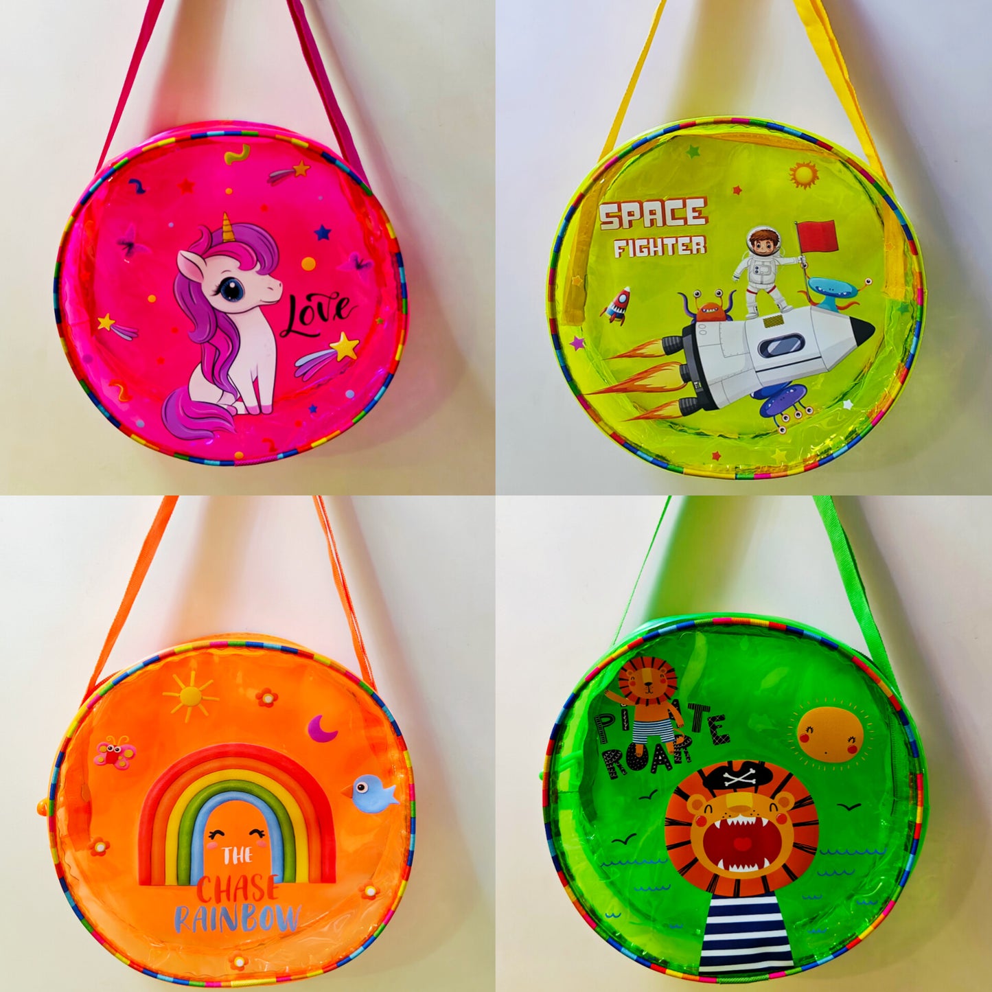 Neon Transparent Round Sling Bag