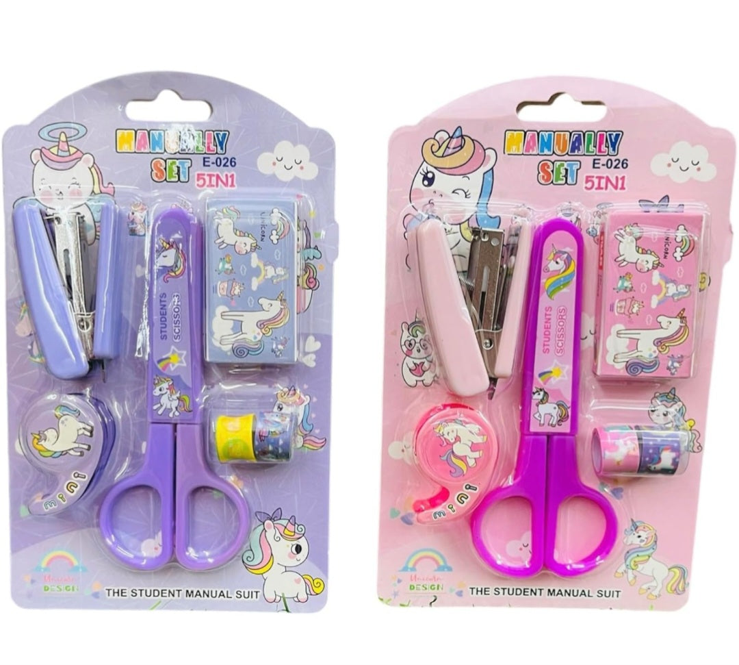 Unicorn Manual 5in1 Stationery Set