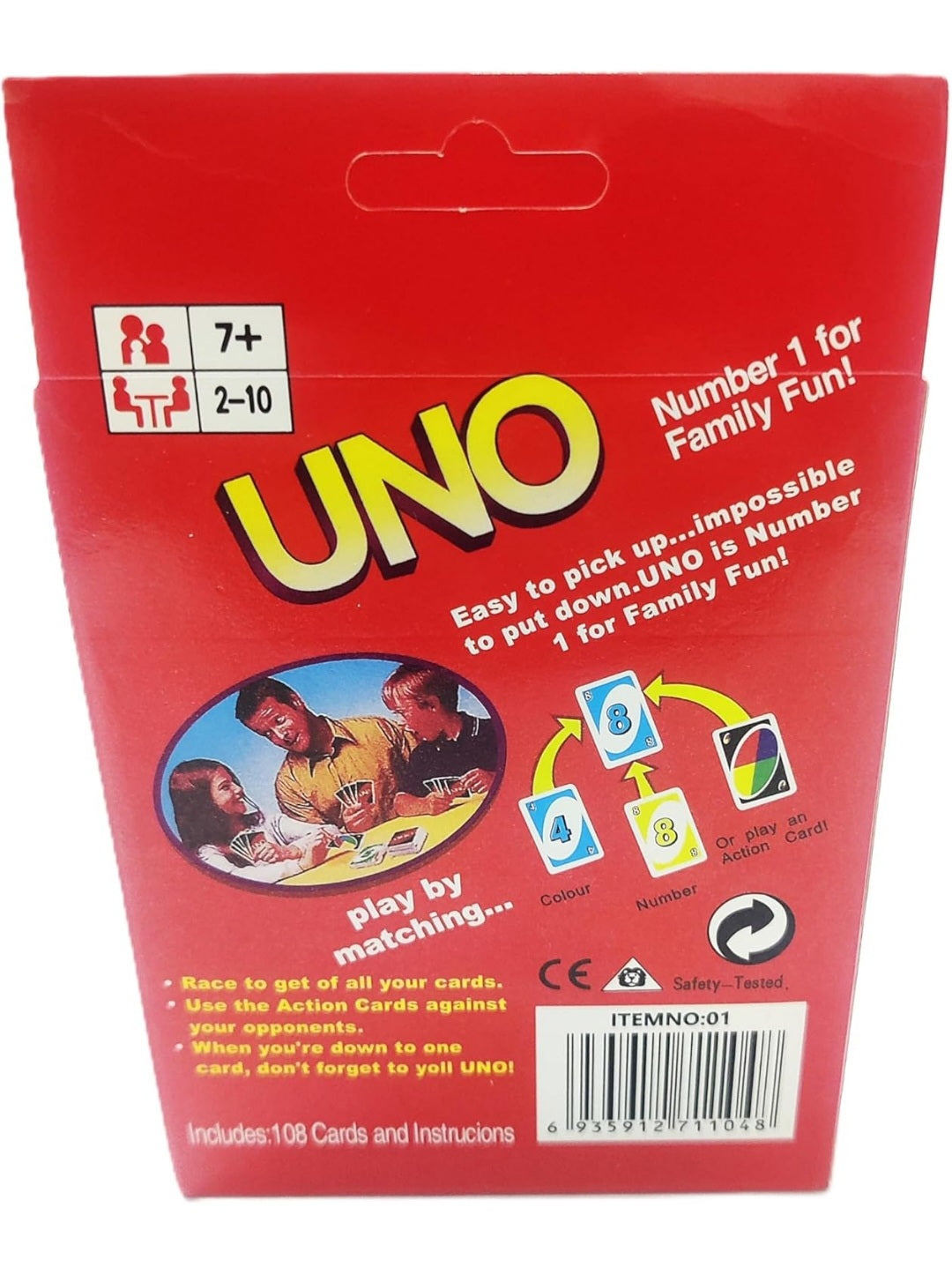 Uno Playing Card Game