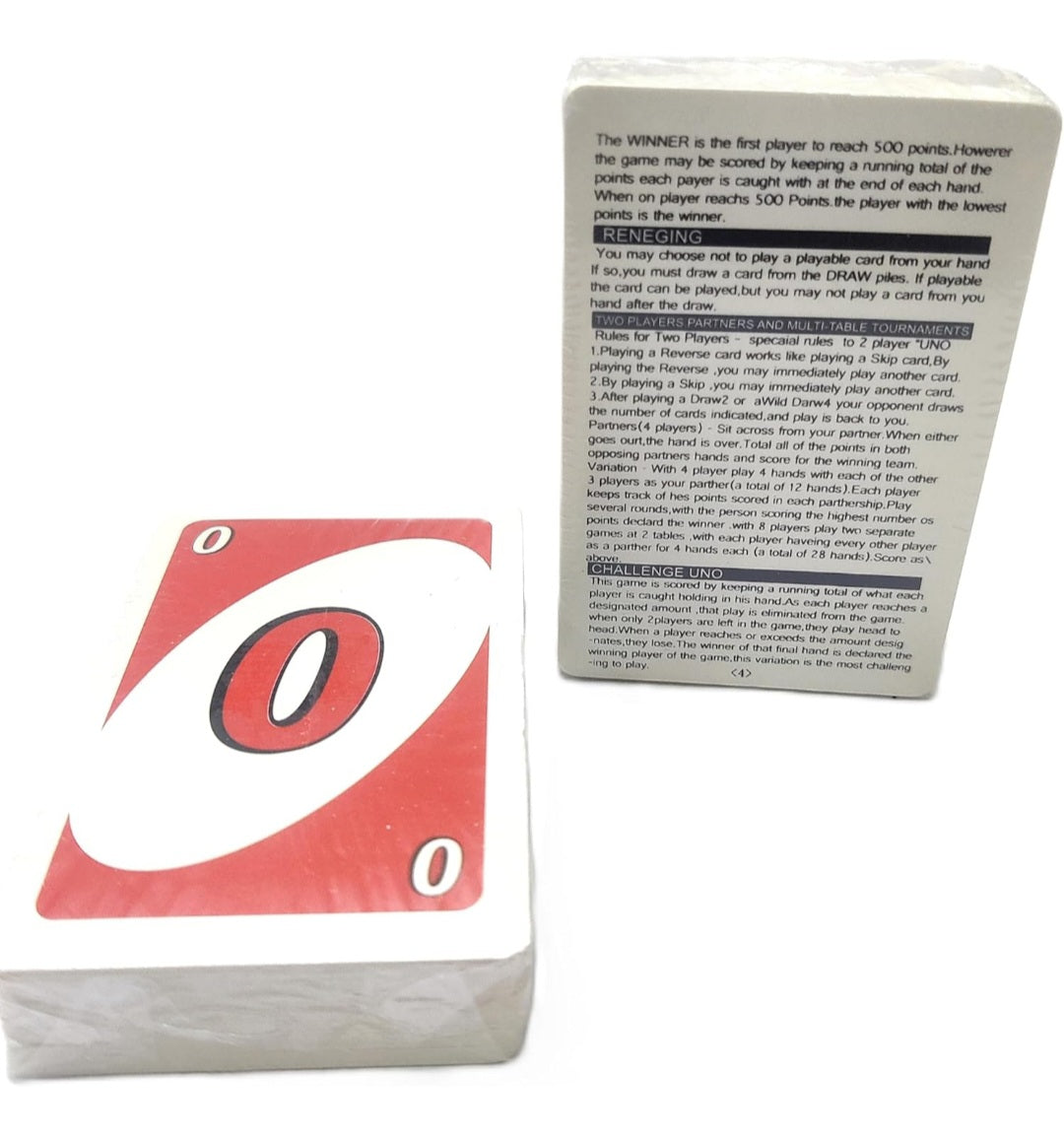 Uno Playing Card Game