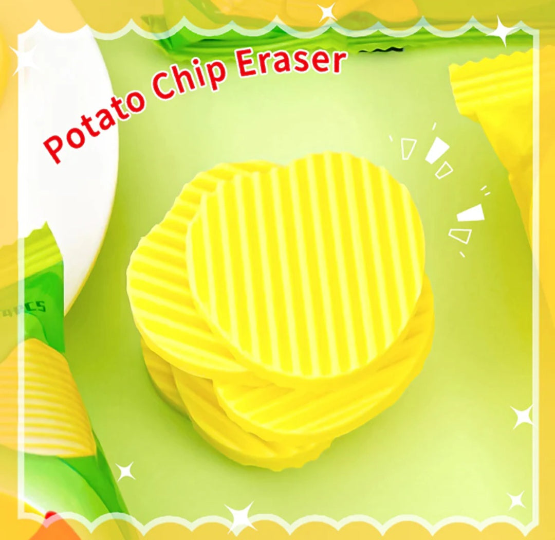 Potato Chips Eraser-Pack of 4