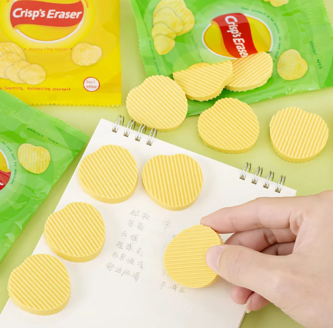 Potato Chips Eraser-Pack of 4