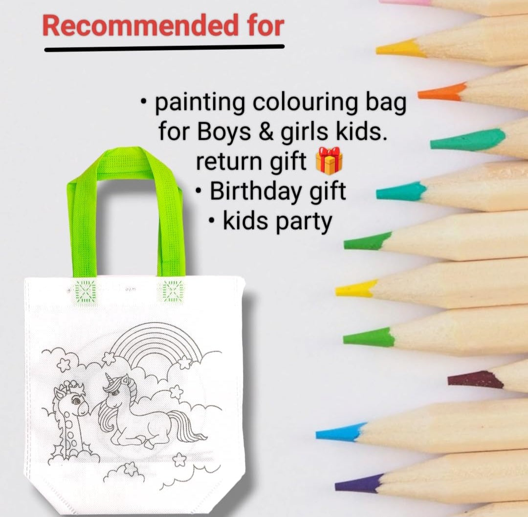 DIY Eco-Friendly Coloring Gift Bag For Kids (12 Pcs)