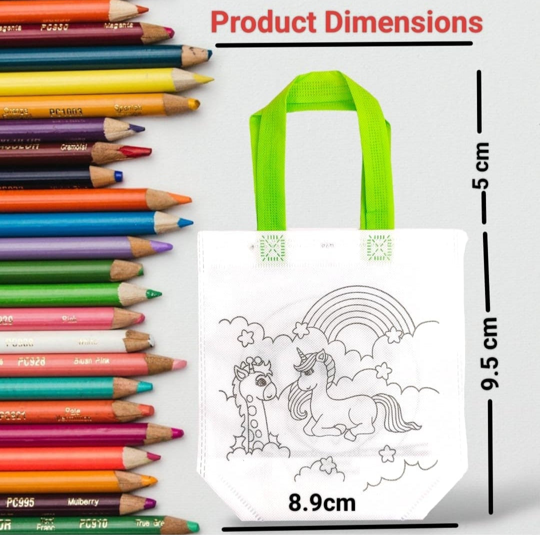 DIY Eco-Friendly Coloring Gift Bag For Kids (12 Pcs)