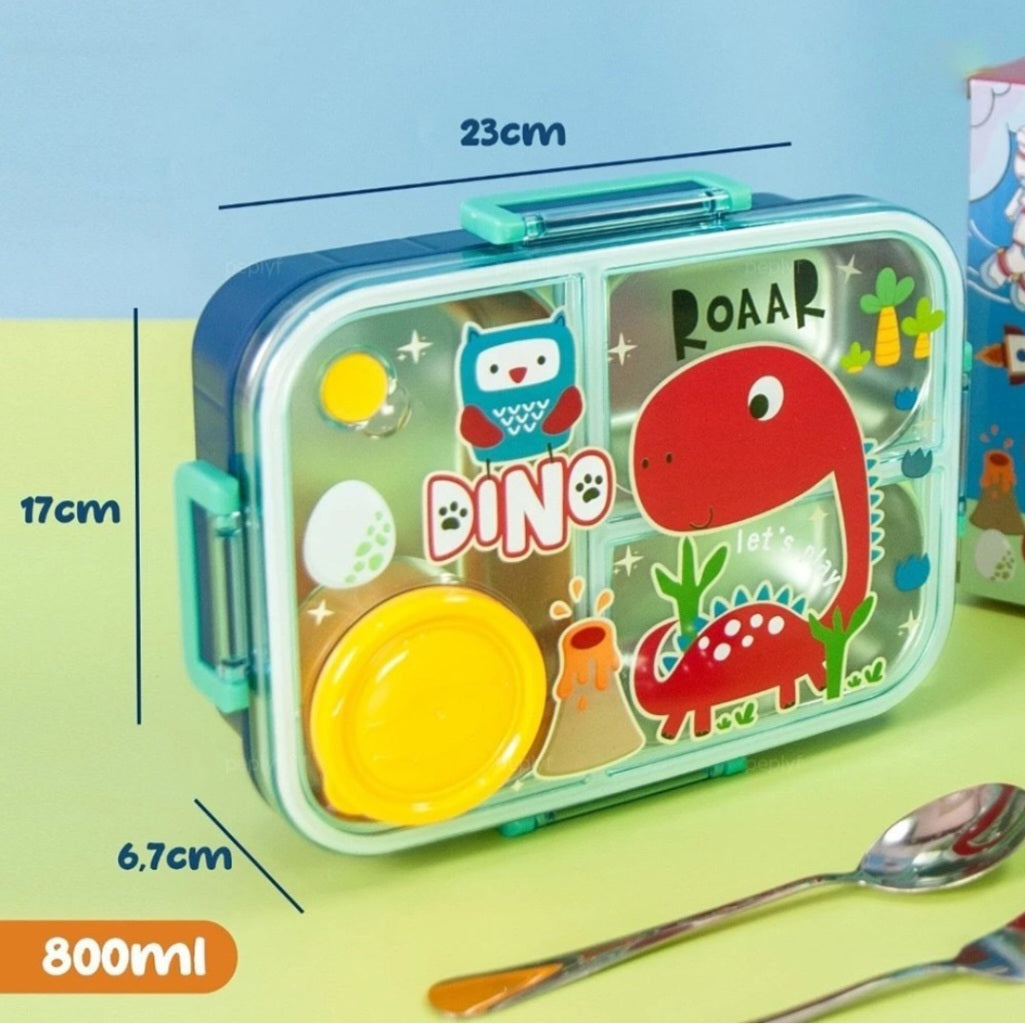 Stainless Steel Lunch Box-3 Grid 750ML+80ML