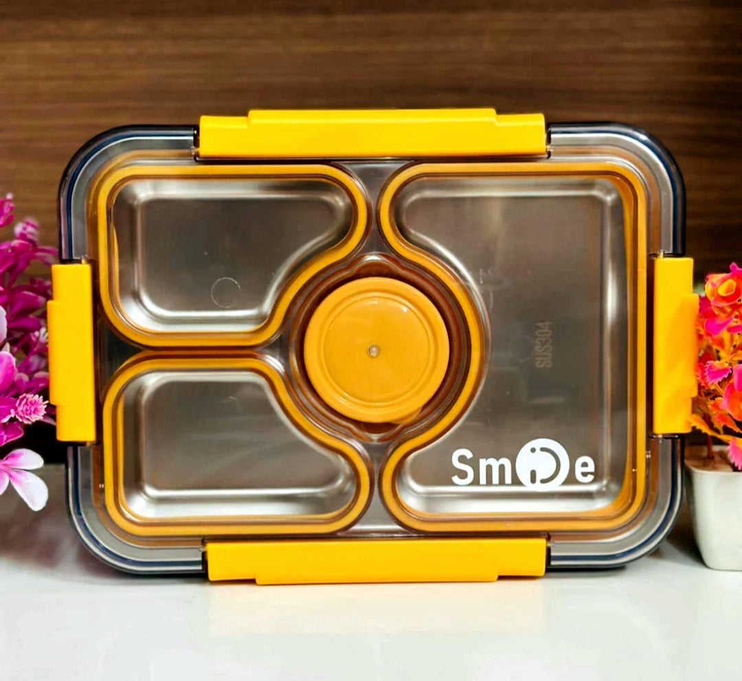 Stainless Steel Lunch Box-3 Grid+Sauce Cup