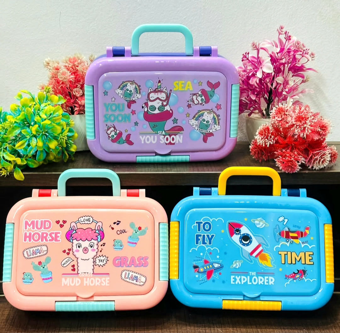 Bento Stainless Steel Lunch Box-3 Grid (650ML+80ML)