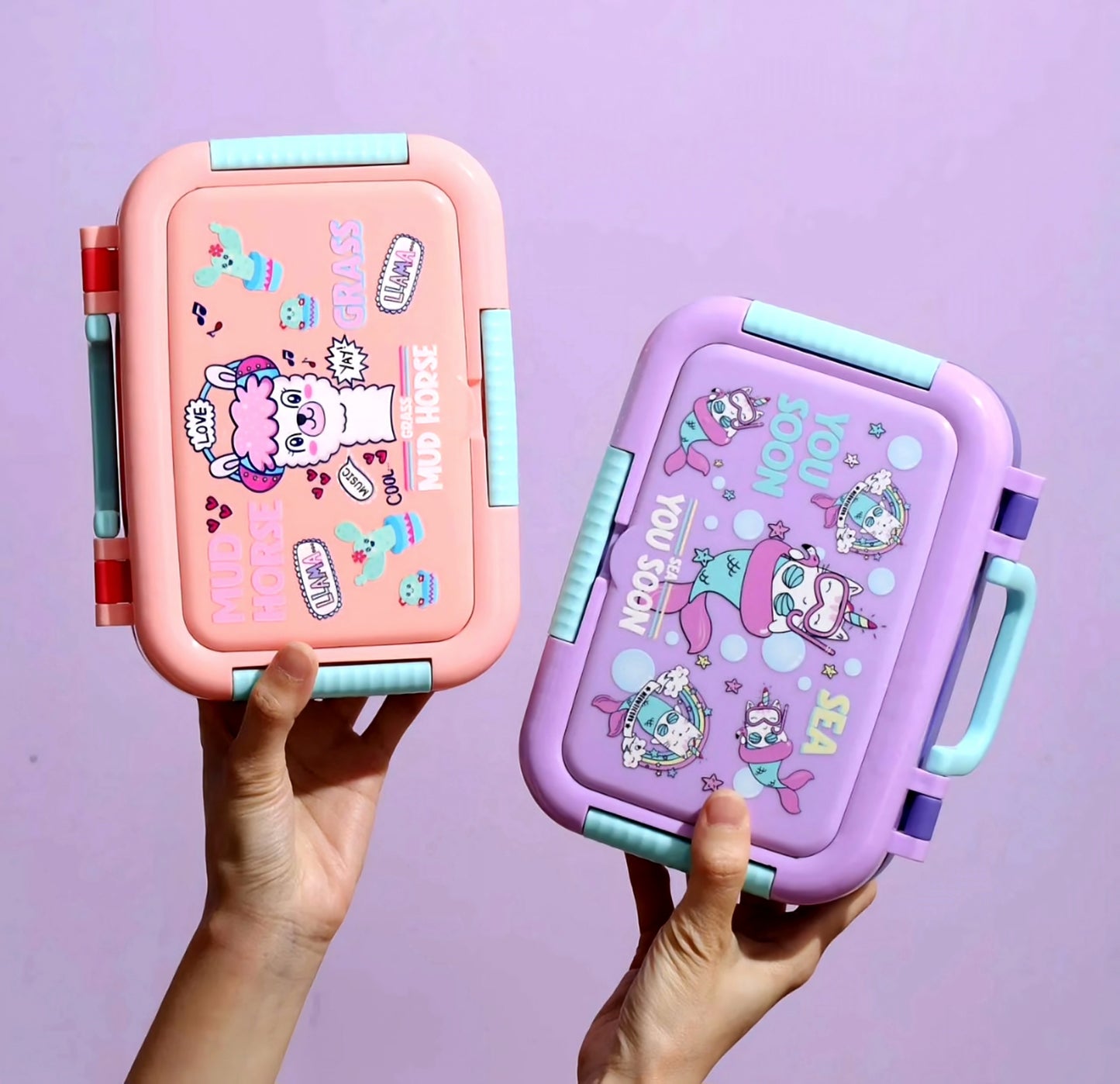 Bento Stainless Steel Lunch Box-3 Grid (650ML+80ML)