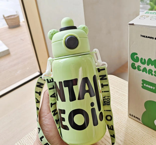 Beautiful Gummy Bear Stainless Steel Dual Water Sipper/Bottle For Kids