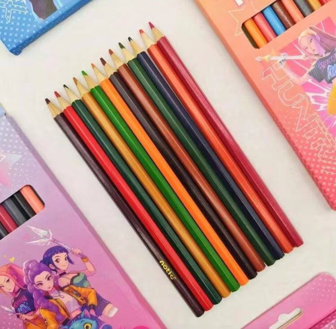 K-POP Demon Hunters Theme Pencil Colours