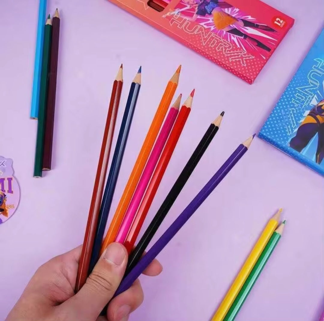 K-POP Demon Hunters Theme Pencil Colours