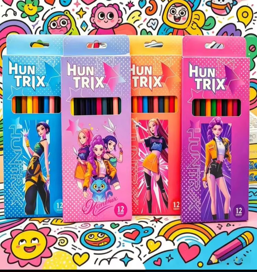 K-POP Demon Hunters Theme Pencil Colours