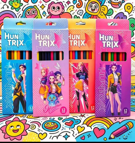 K-POP Demon Hunters Theme Pencil Colours